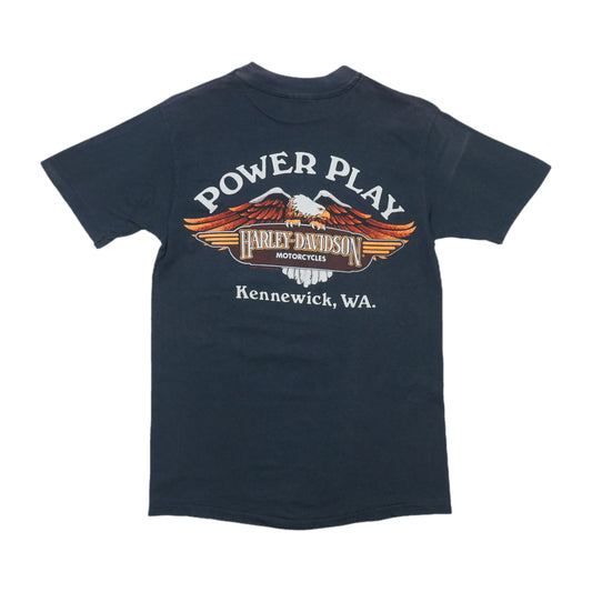 1989 Harley Davidson Thunder In The Rockies Shirt Back
