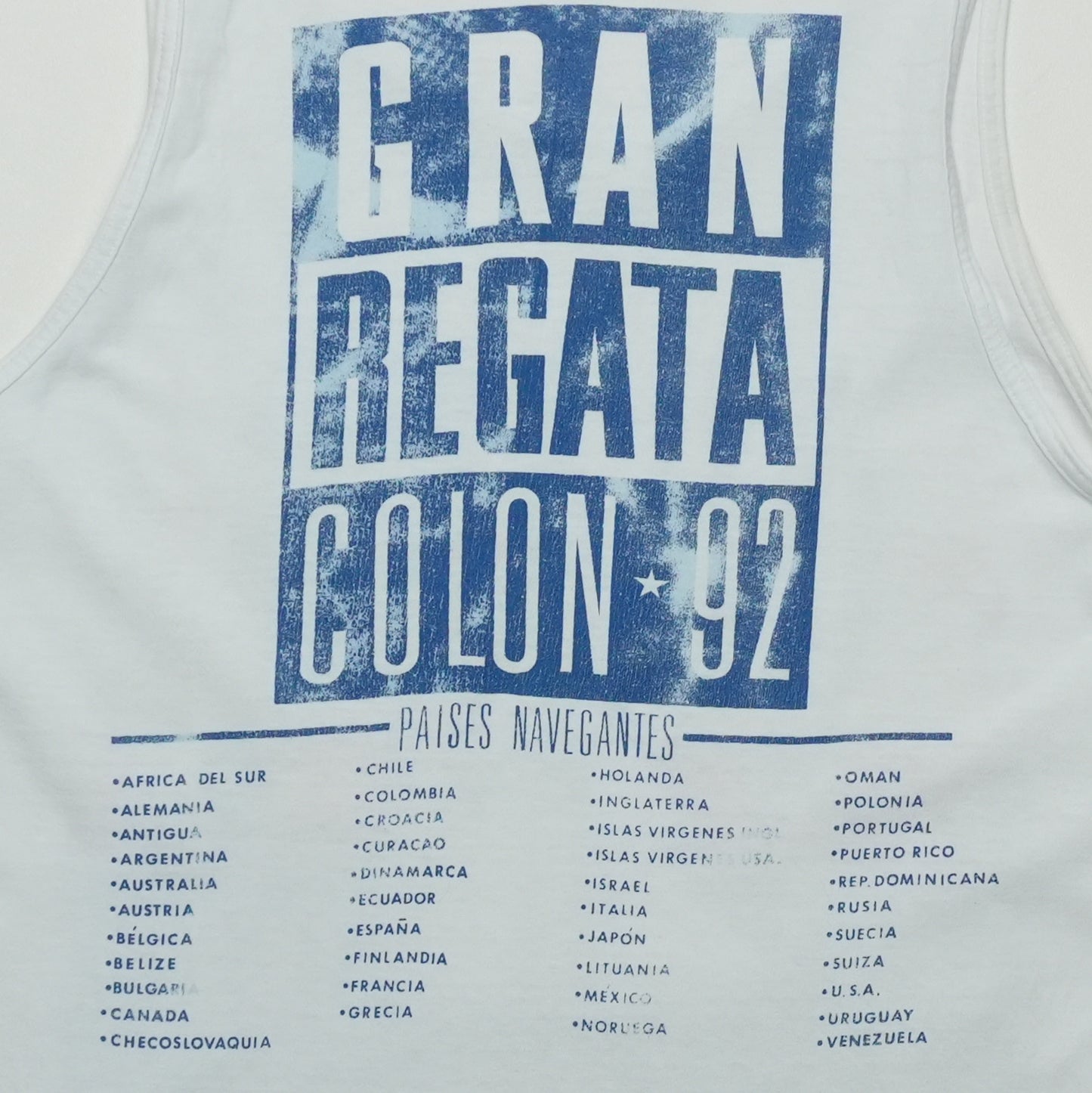 1992 Gran Regata Puerto Rico Tank Top Shirt Detail