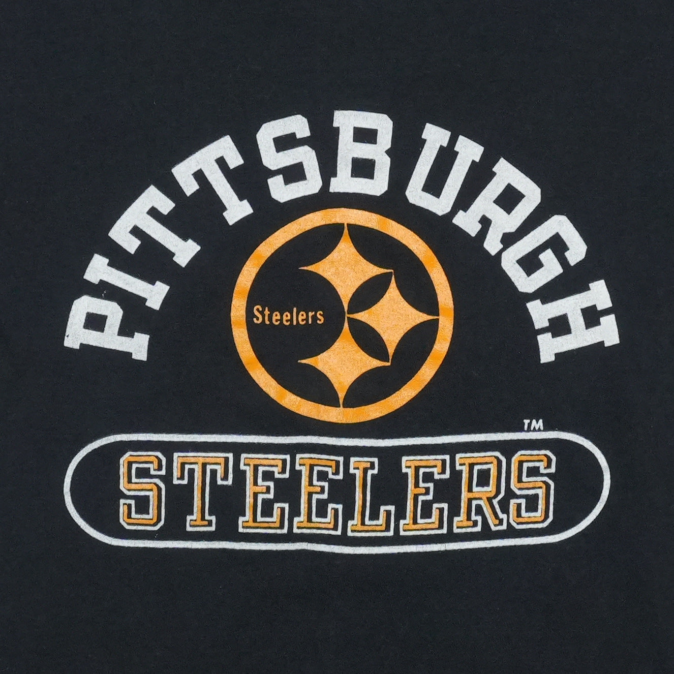 1970s Pittsburgh Steelers Champion Blue Bar Shirt Front Detail 1