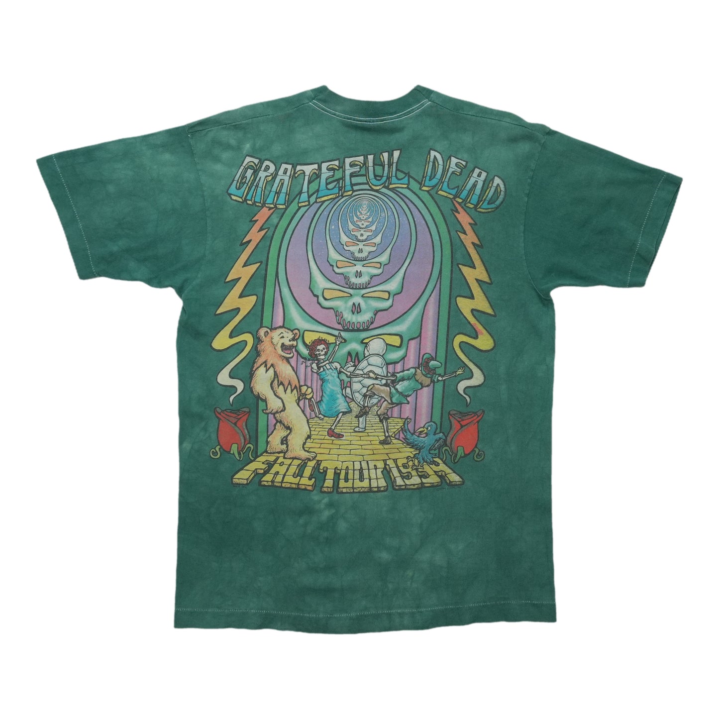 1994 Grateful Dead Follow The Golden Road Fall Tour Shirt Back