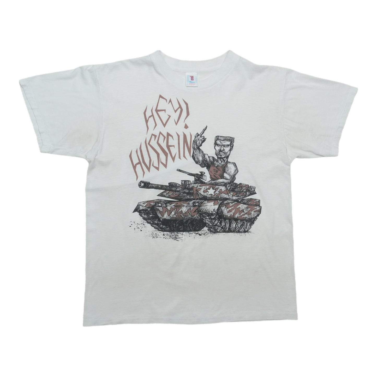 1991 Hey Hussein Gulf War Shirt Front