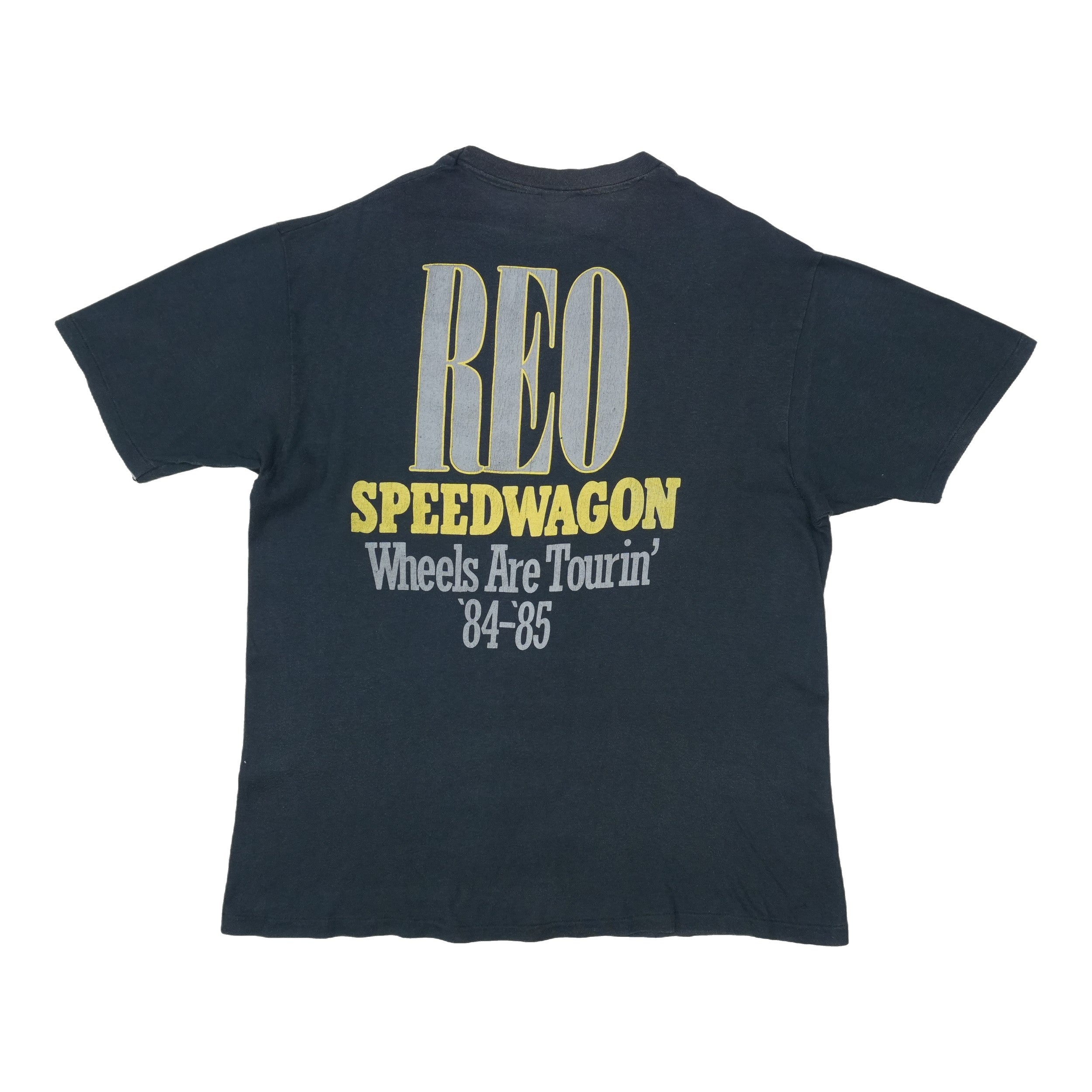1984 REO Speedwagon Wheels Are Turnin' Tour Shirt | WyCo Vintage