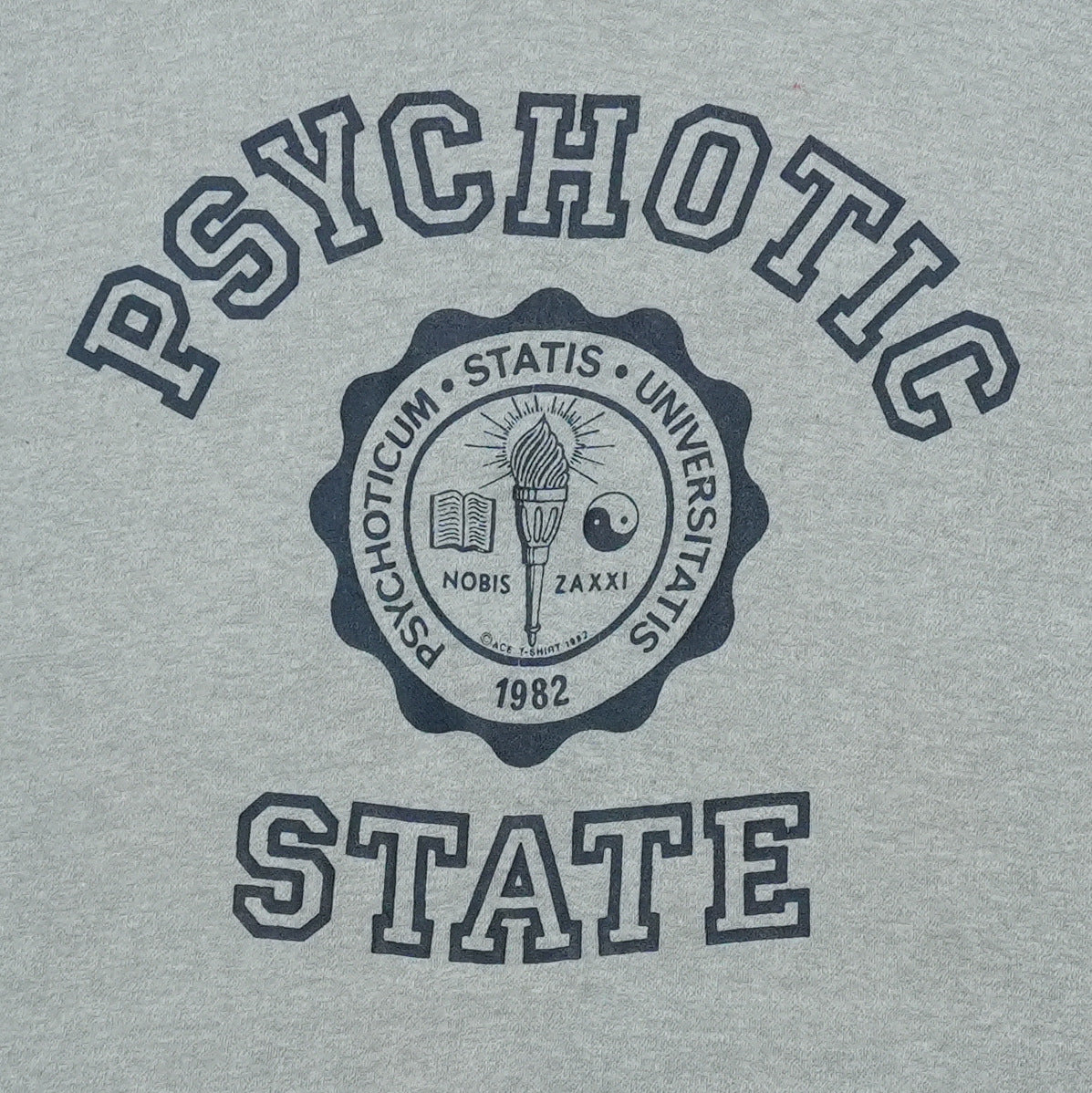 1982 Psychotic State Shirt Front Graphic