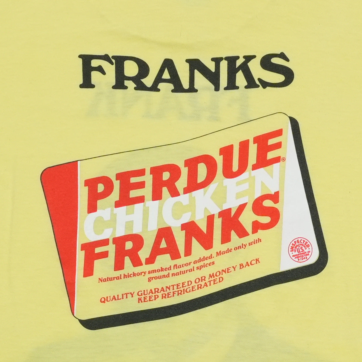 1980s Perdue Chicken Franks Shirt Back Graphic