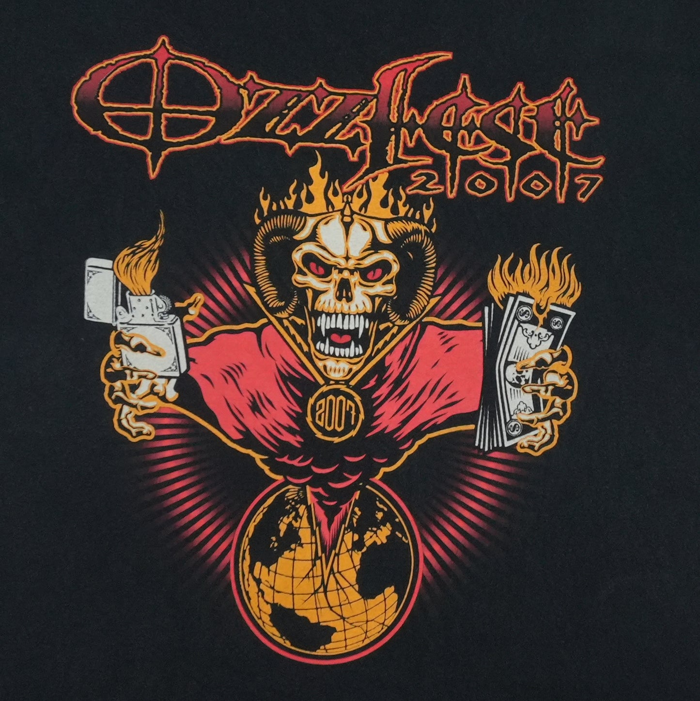 2007 Ozzfest Tour Shirt Front Detail 1