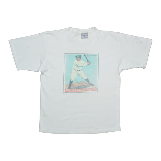 1990s Lou Gehrig Big League Chewing Gum Baseball Card Shirt Front