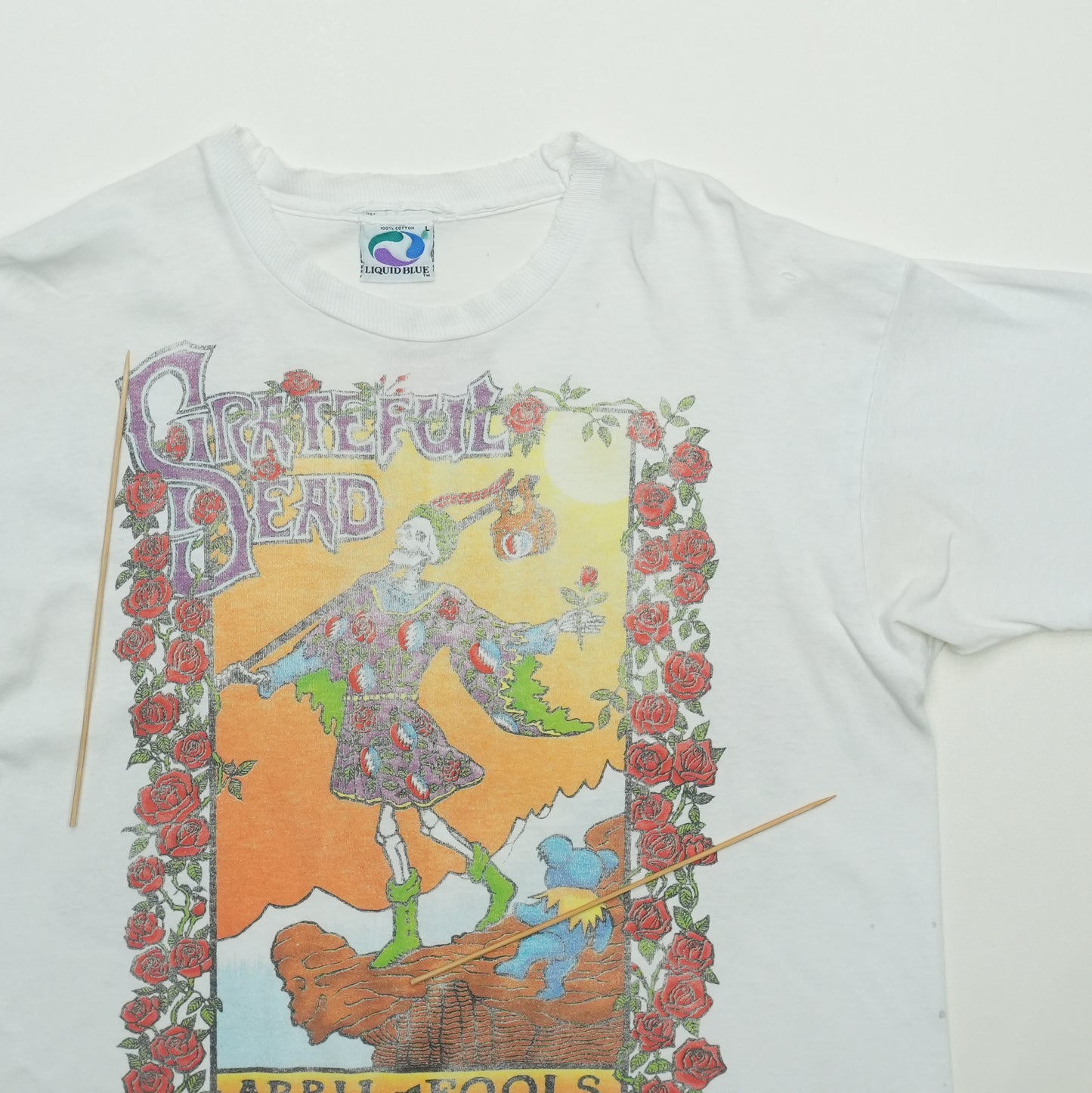 1993 Grateful Dead April Fools Concert Shirt Front Detail 2