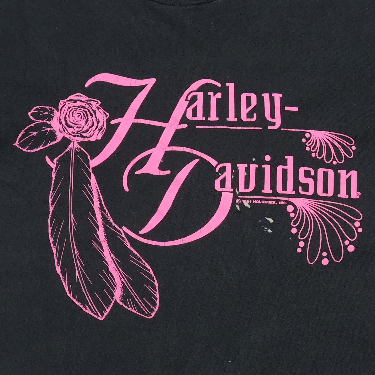 1991 Harley Davidson Delaware Shirt Front Detail 1
