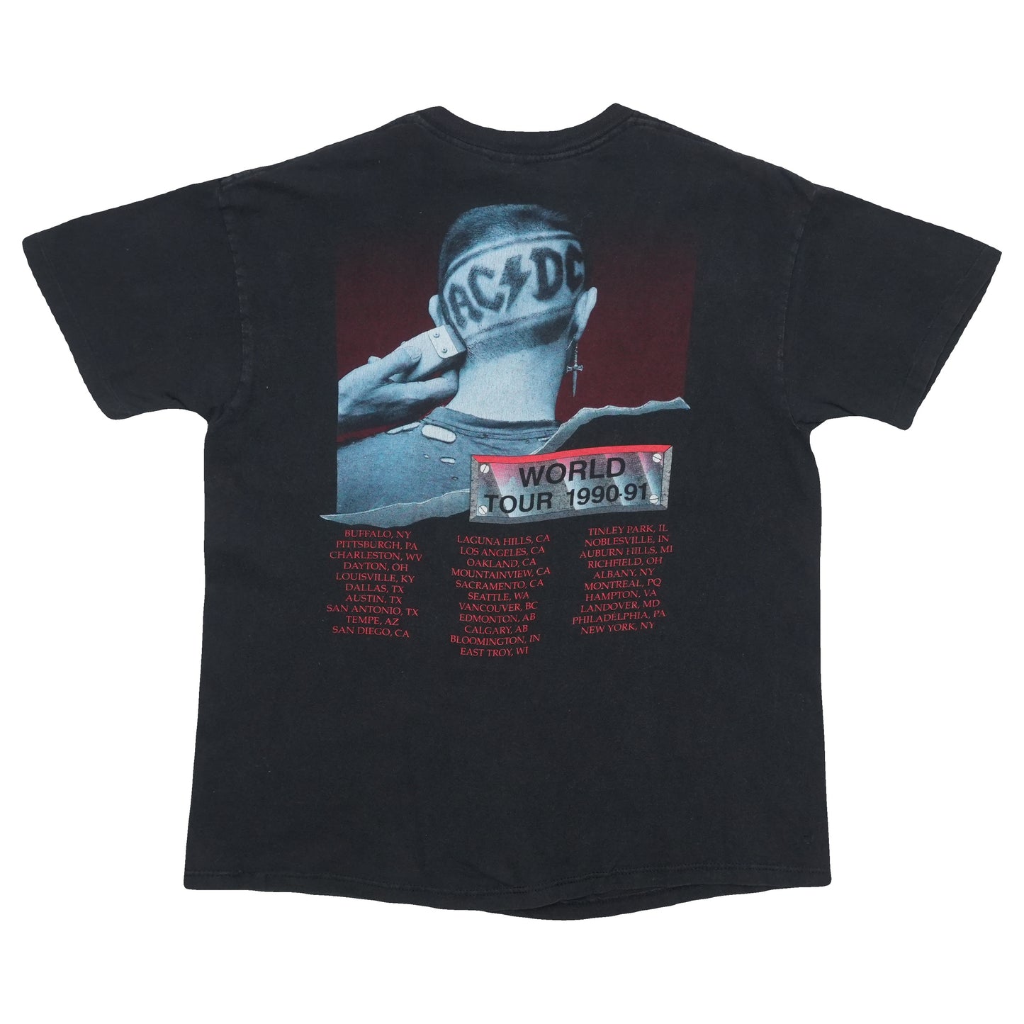 1990 ACDC Back in Black Tour Shirt