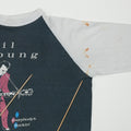 1983 Neil Young Everybody's Rockin Tour Raglan Shirt Detail 3