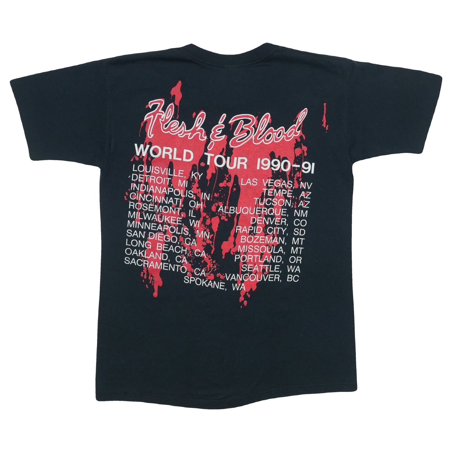 1990 Poison Flesh and Blood Tour Shirt
