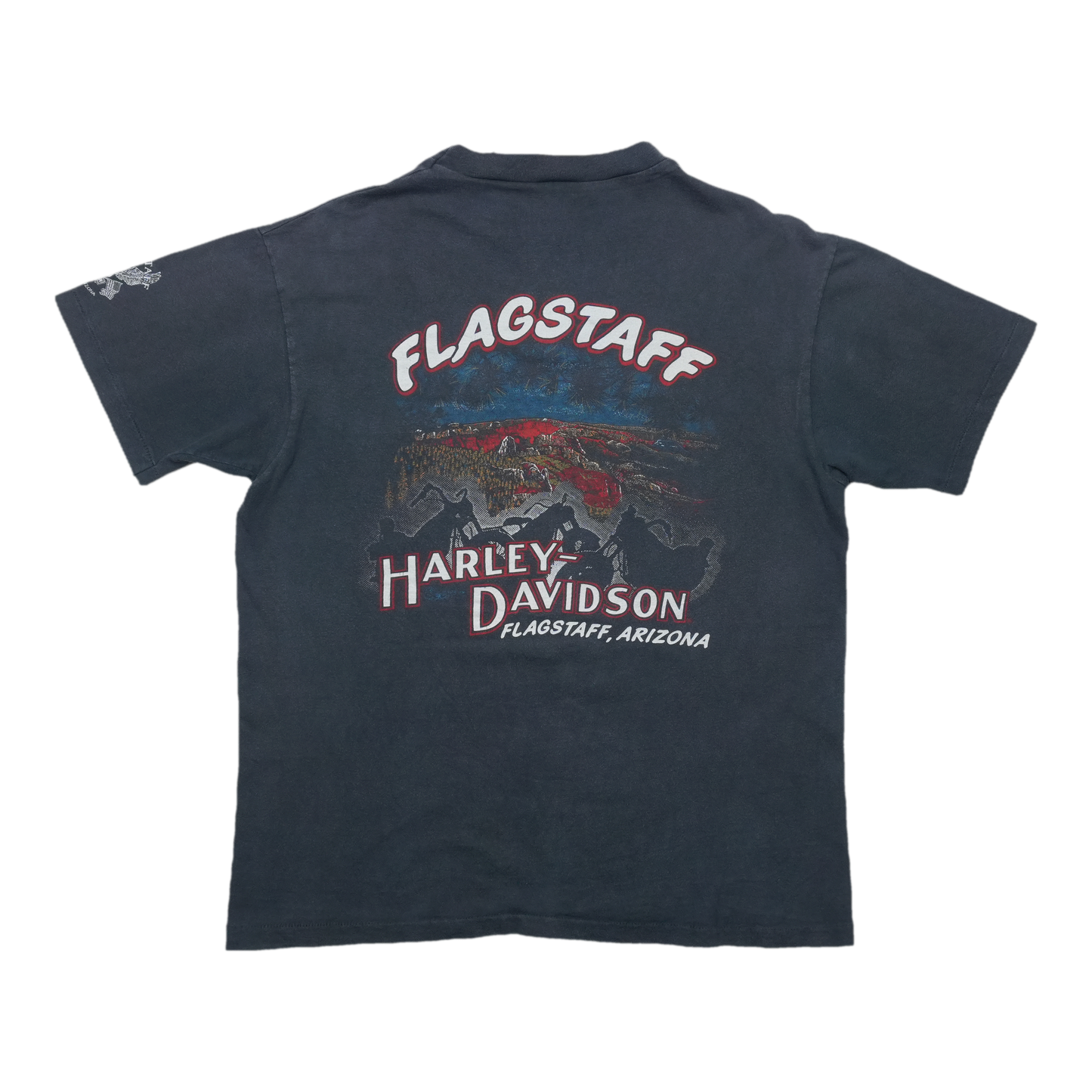 1990s Harley Davidson Tearing Up The Competition Pocket ShirtBack