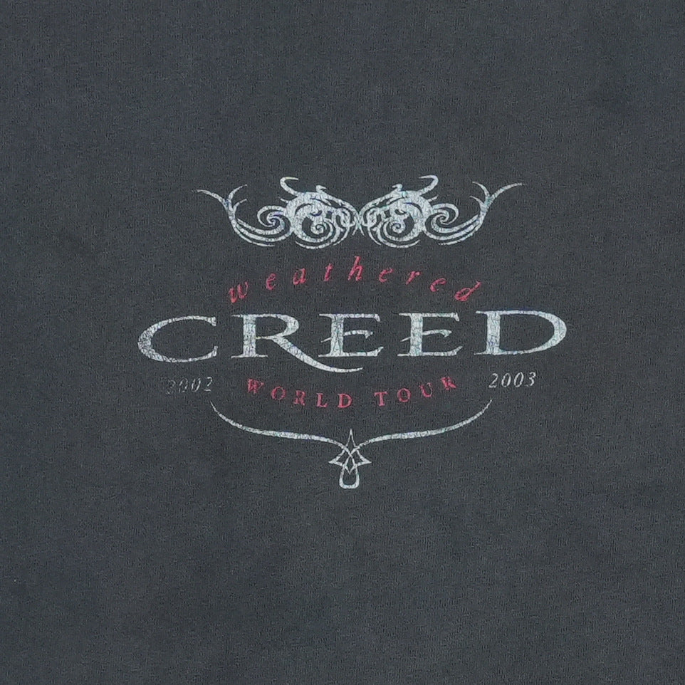 2002 Creed Weathered World Tour Shirt Front Graphic