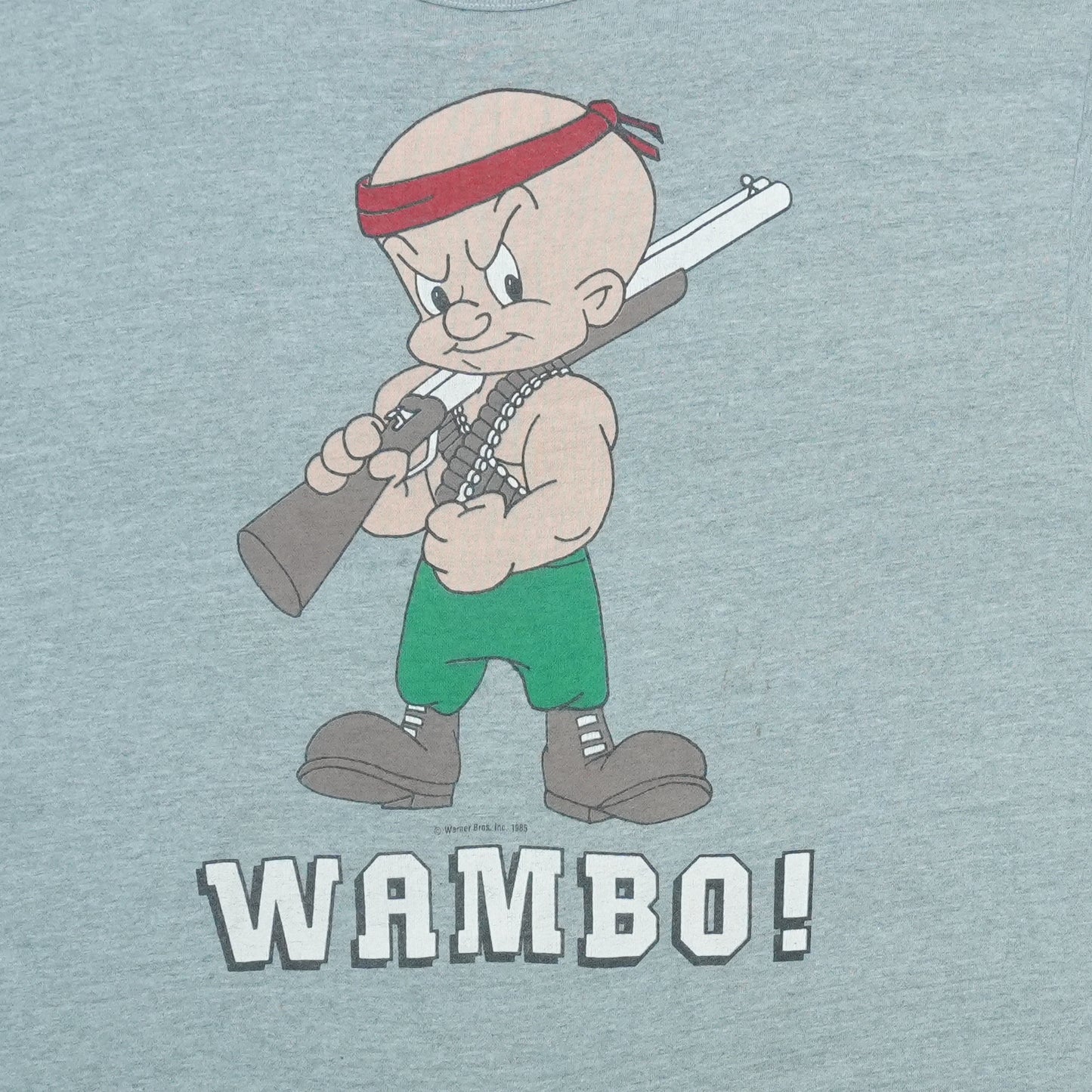 1985 Elmer Fudd Wambo Rambo Parody Shirt Detail 2