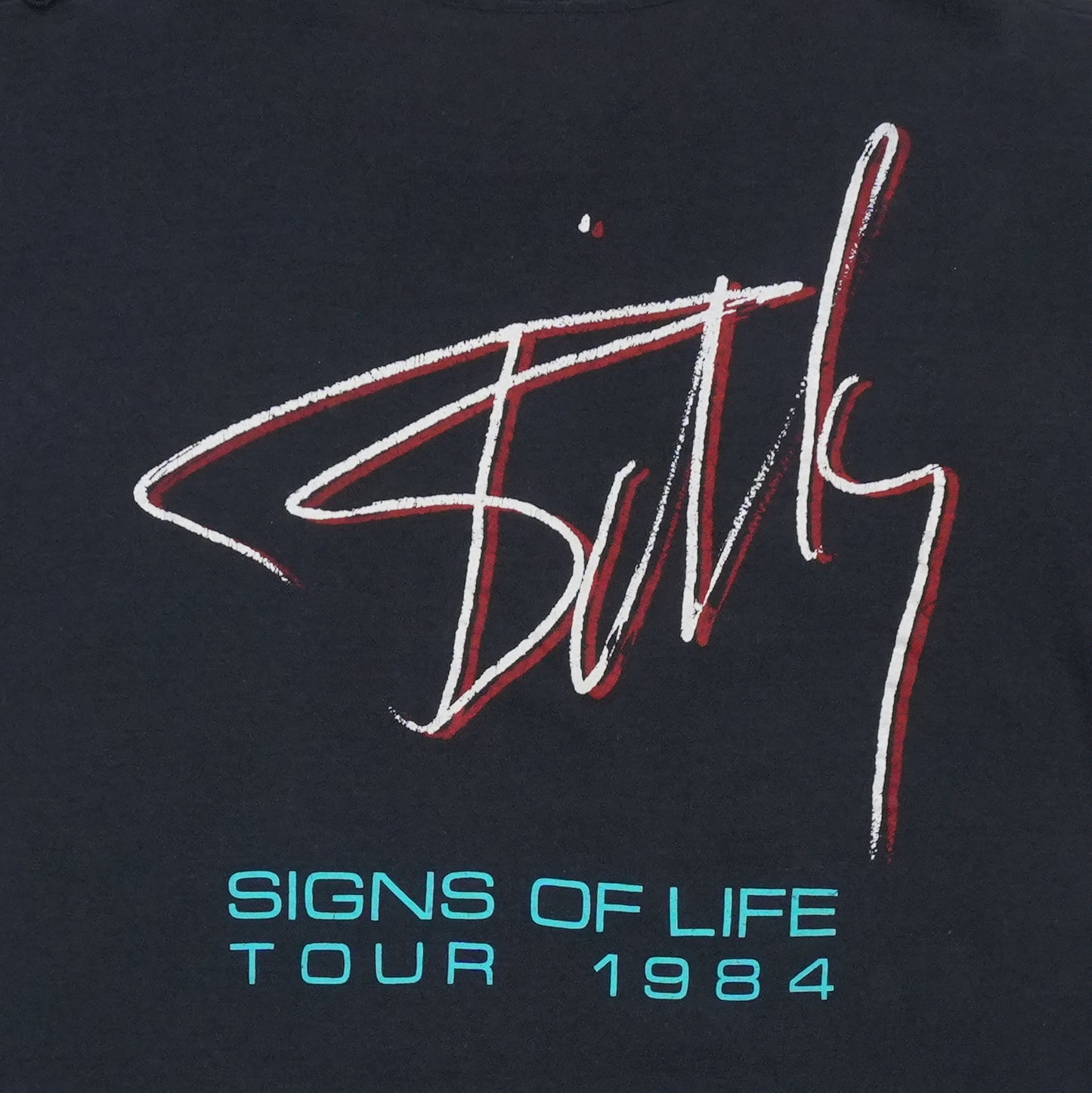 1984 Billy Squier Signs Of Life Tour Shirt Back Detail 1