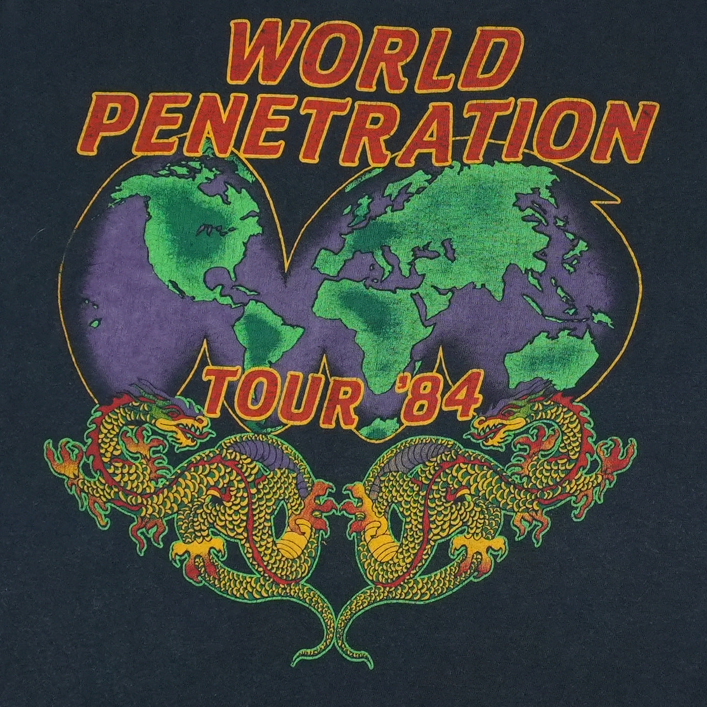 1984 Ted Nugent Penetrator World Penetration Tour Shirt Detail 4