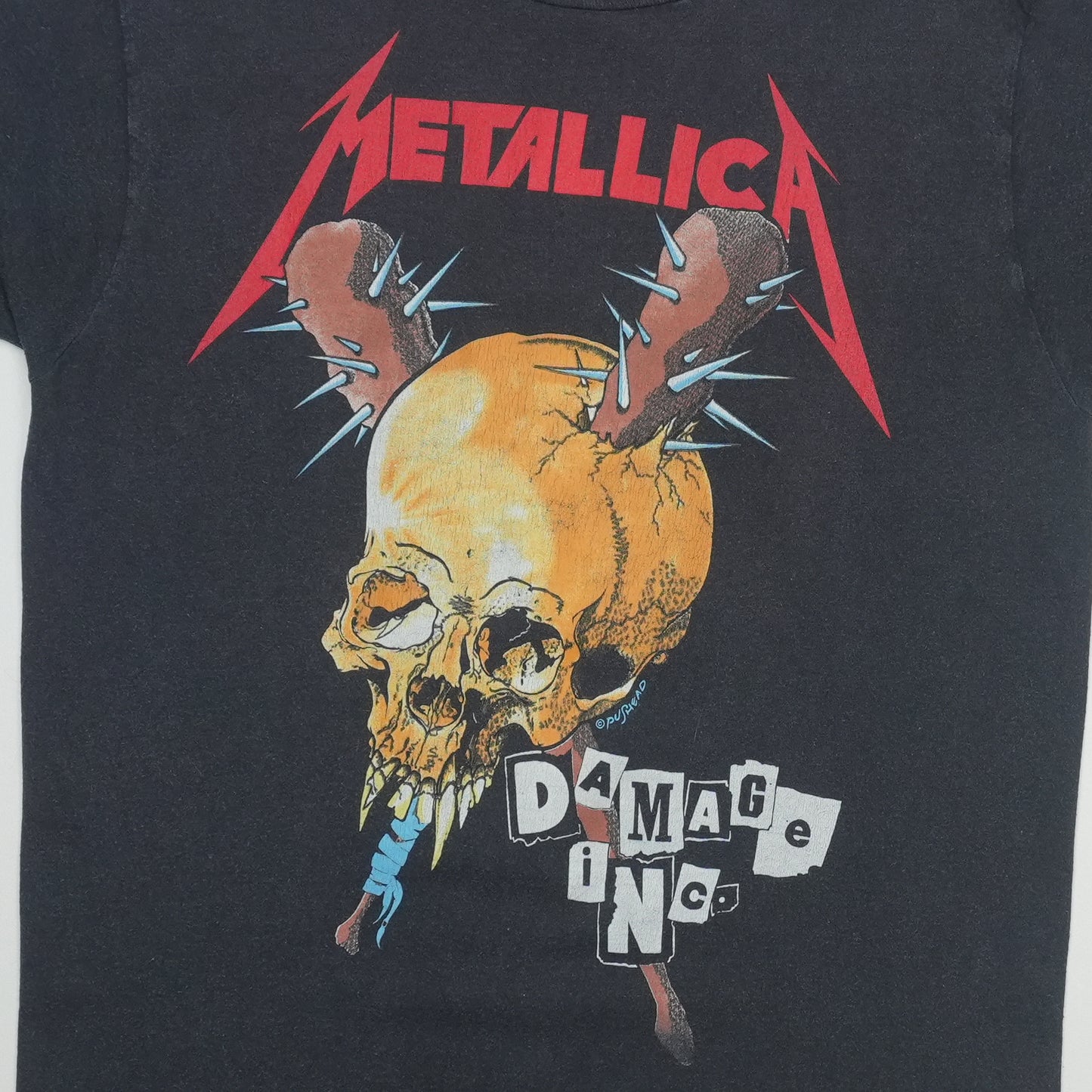 1986 Metallica Damage Inc Tour Shirt Detail 2