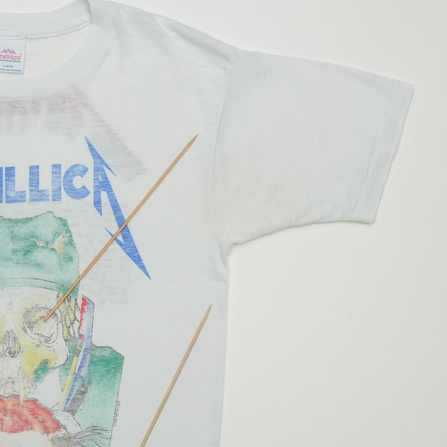 1987 Metallica Crash Course in Brain Surgery Shirt Front Detail 4