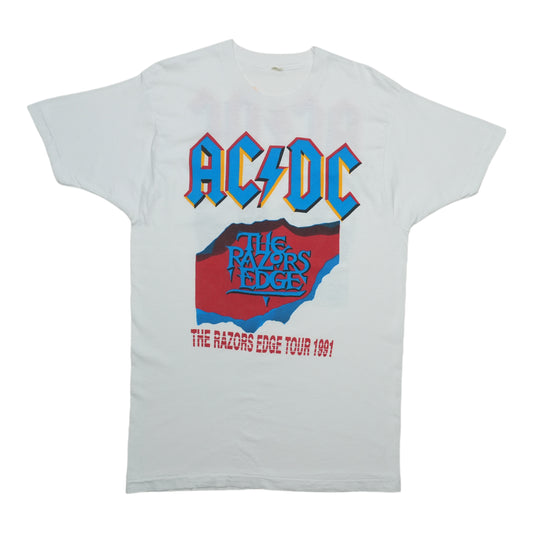 1991 AC/DC The Razors Edge Tour Shirt Front