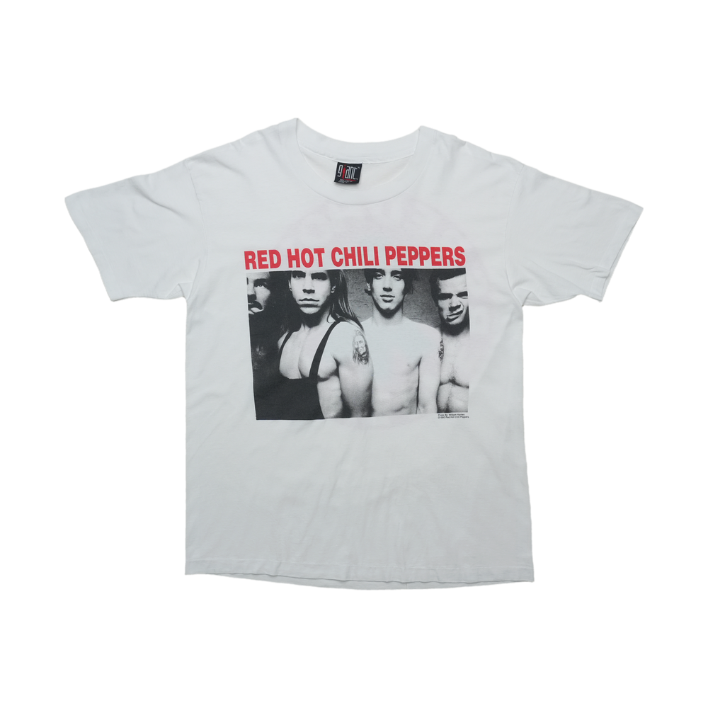 1990 Red Hot Chili Peppers Band Photo Shirt Front