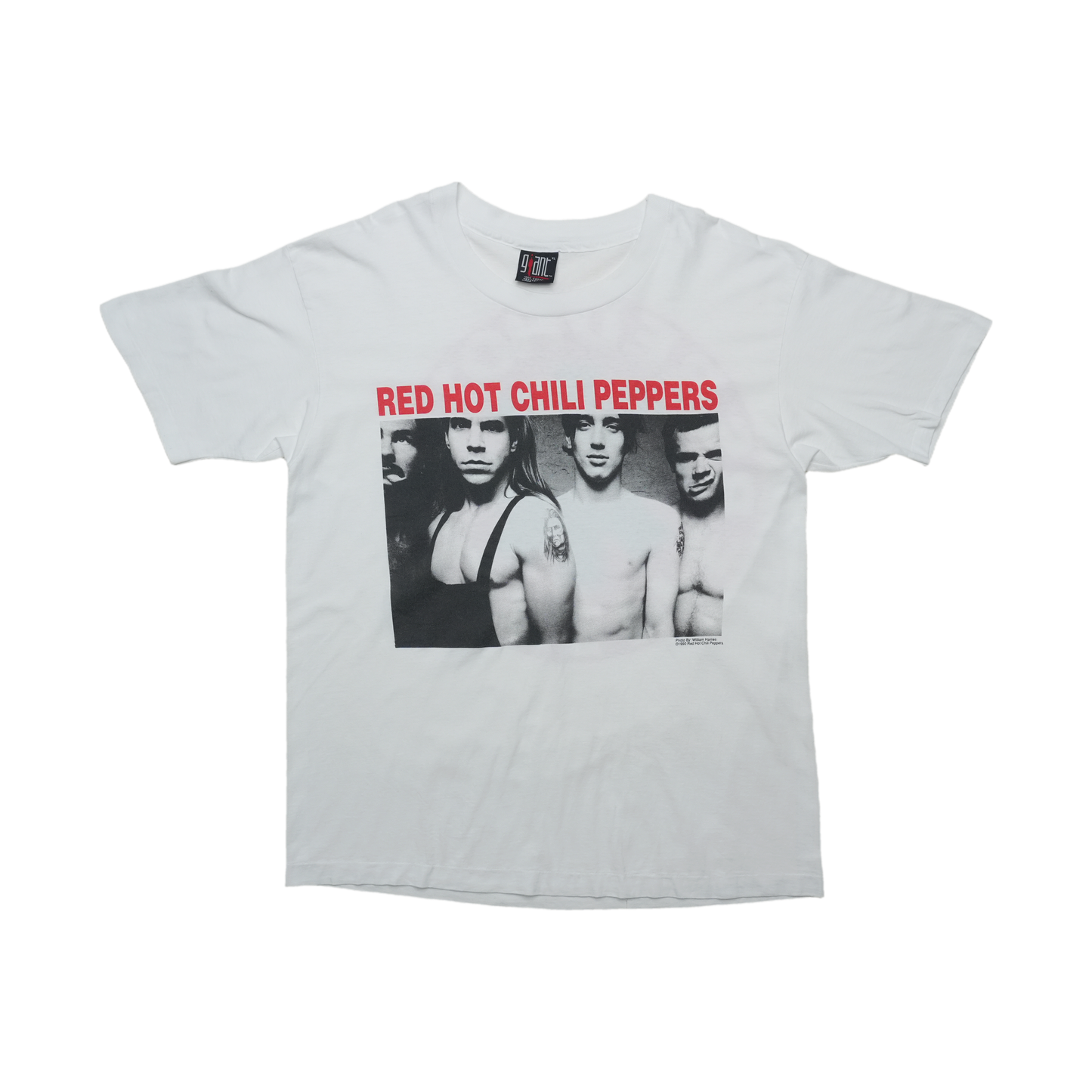 1990 Red Hot Chili Peppers Band Photo Shirt Front