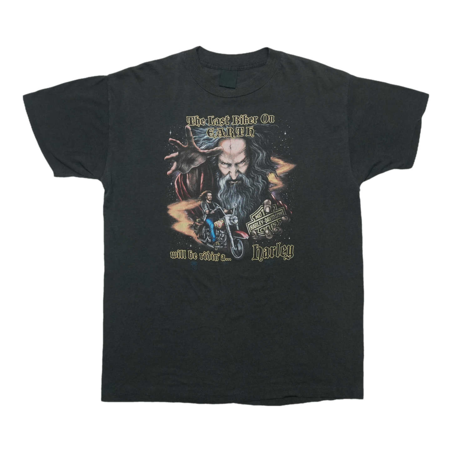 1989 Harley Davidson Last Biker On Earth 3D Emblem ShirtFront