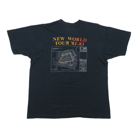 1982 Rush Signals New World Tour Shirt Back