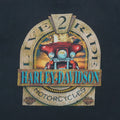1992 Harley Davidson Live 2 Ride Badge ShirtFront Graphic
