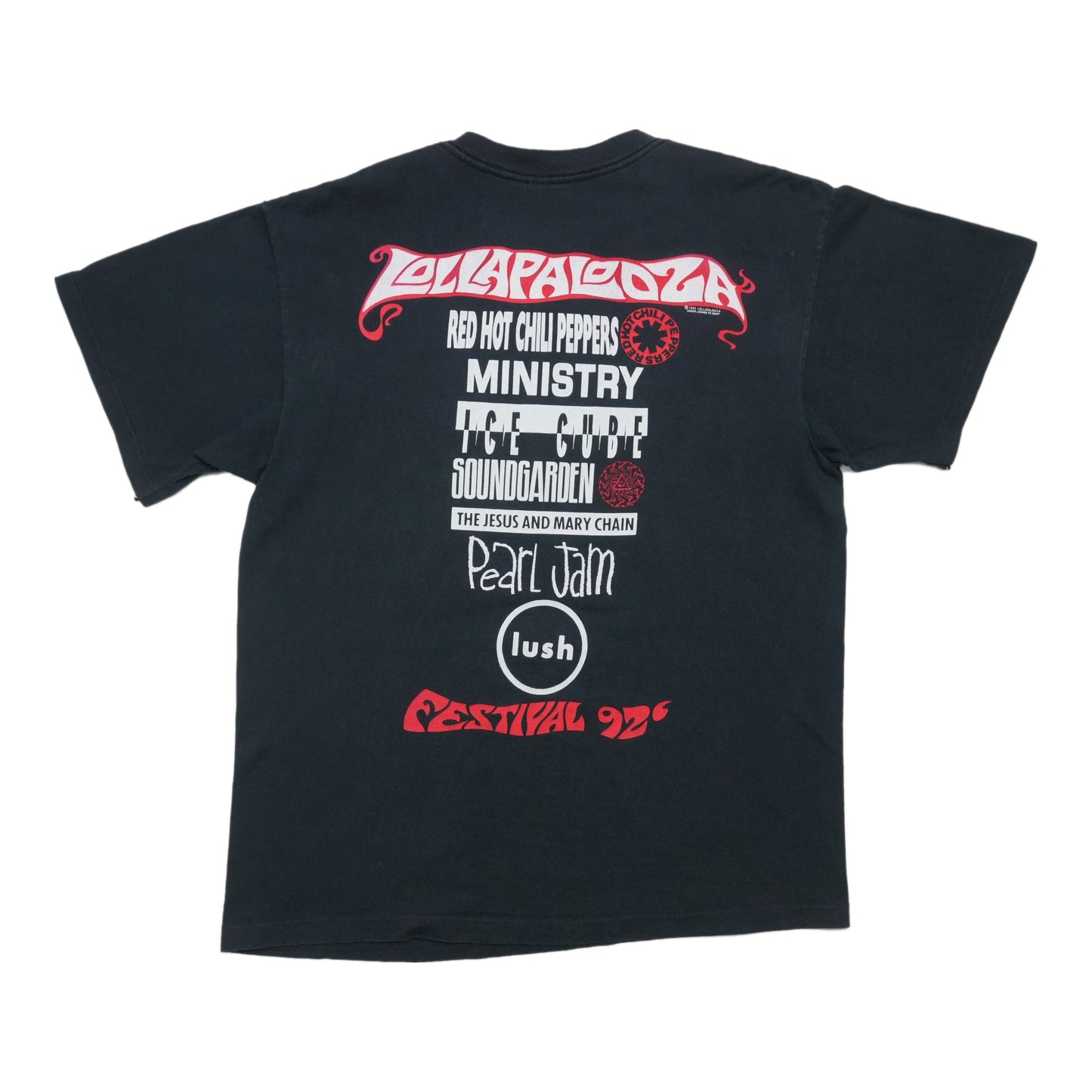1992 Lollapalooza Concert Shirt Back