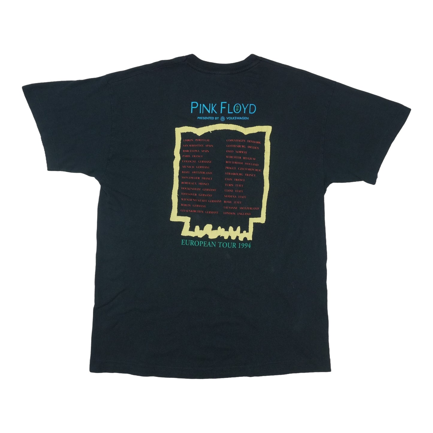 1994 Pink Floyd Division Bell European Tour Shirt Back