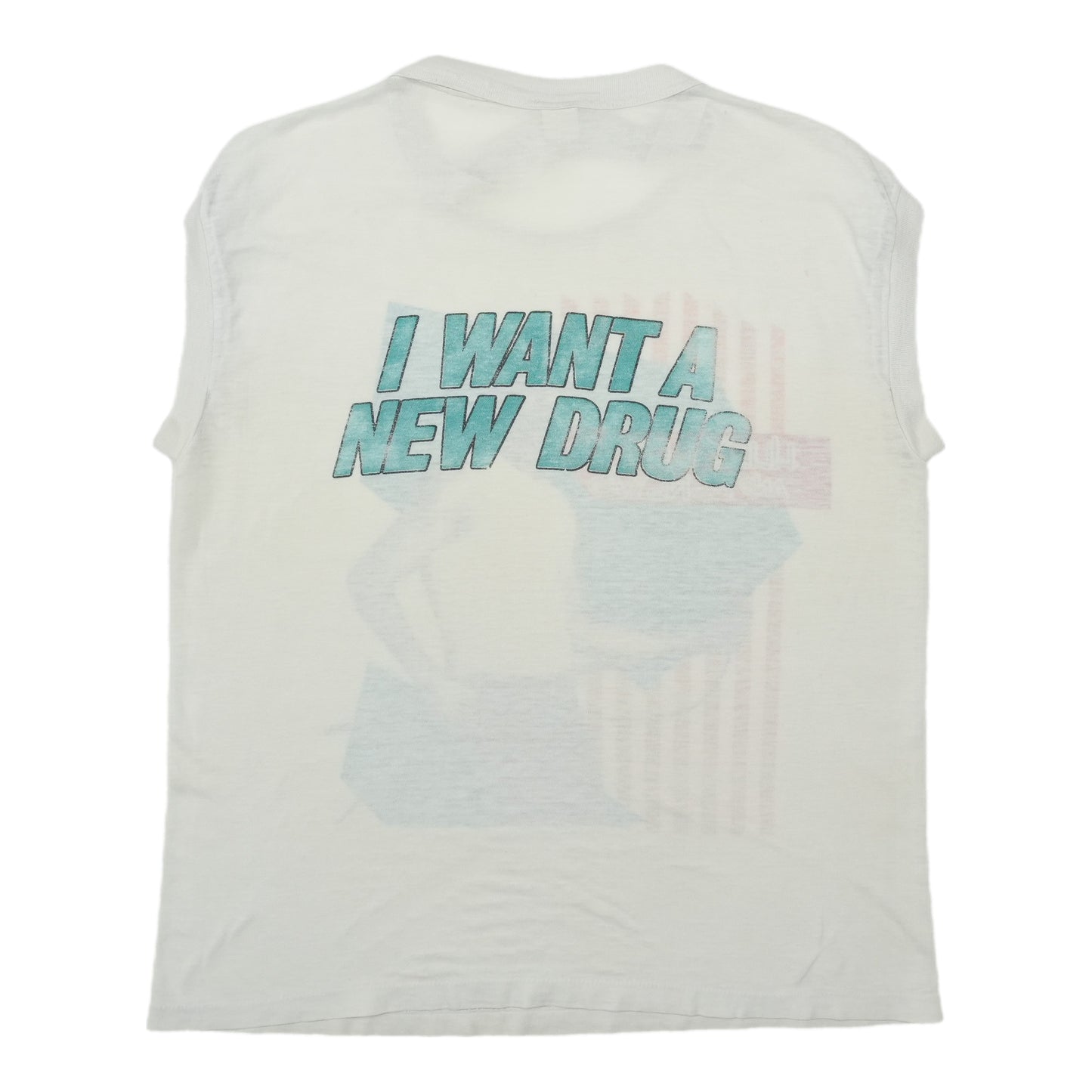 1980s Huey Lewis And The News Sleeveless Shirt Back