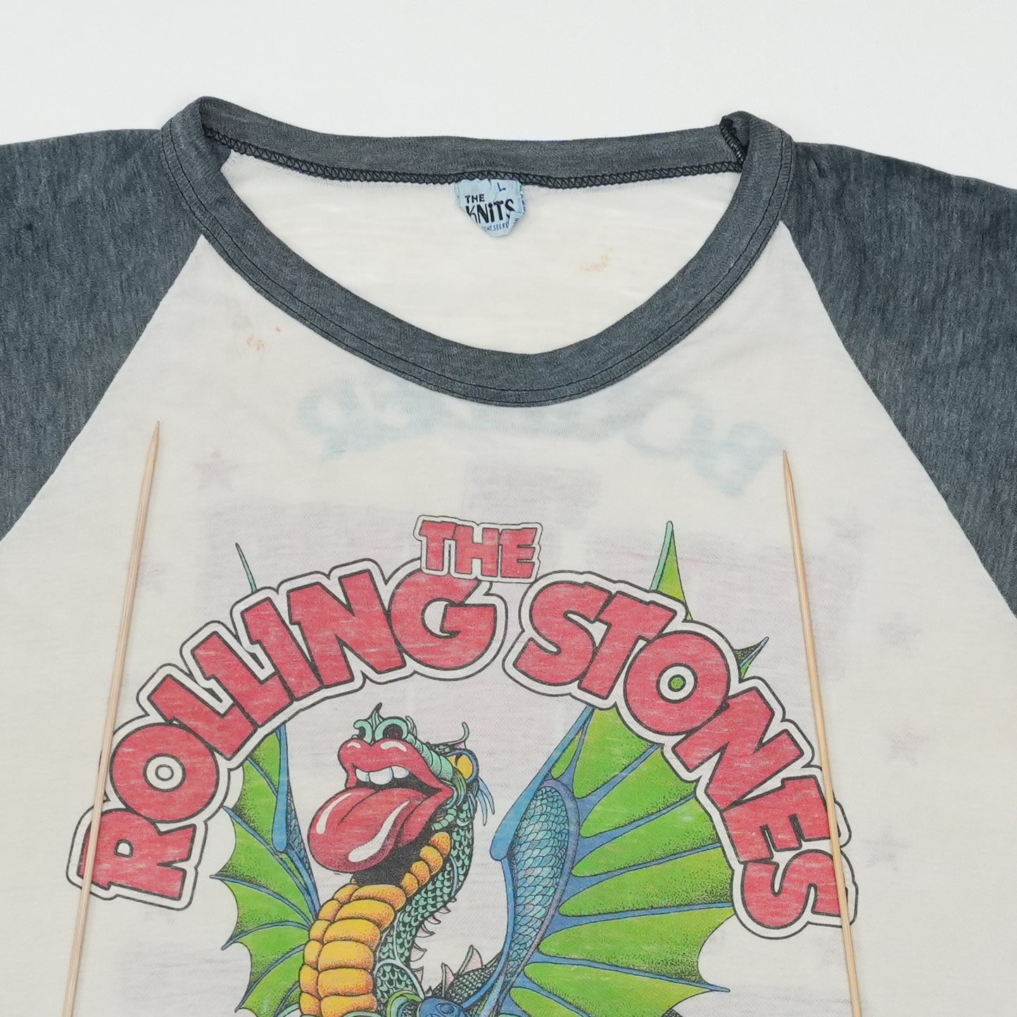 1981 The Rolling Stones Boulder Raglan Shirt Detail 4