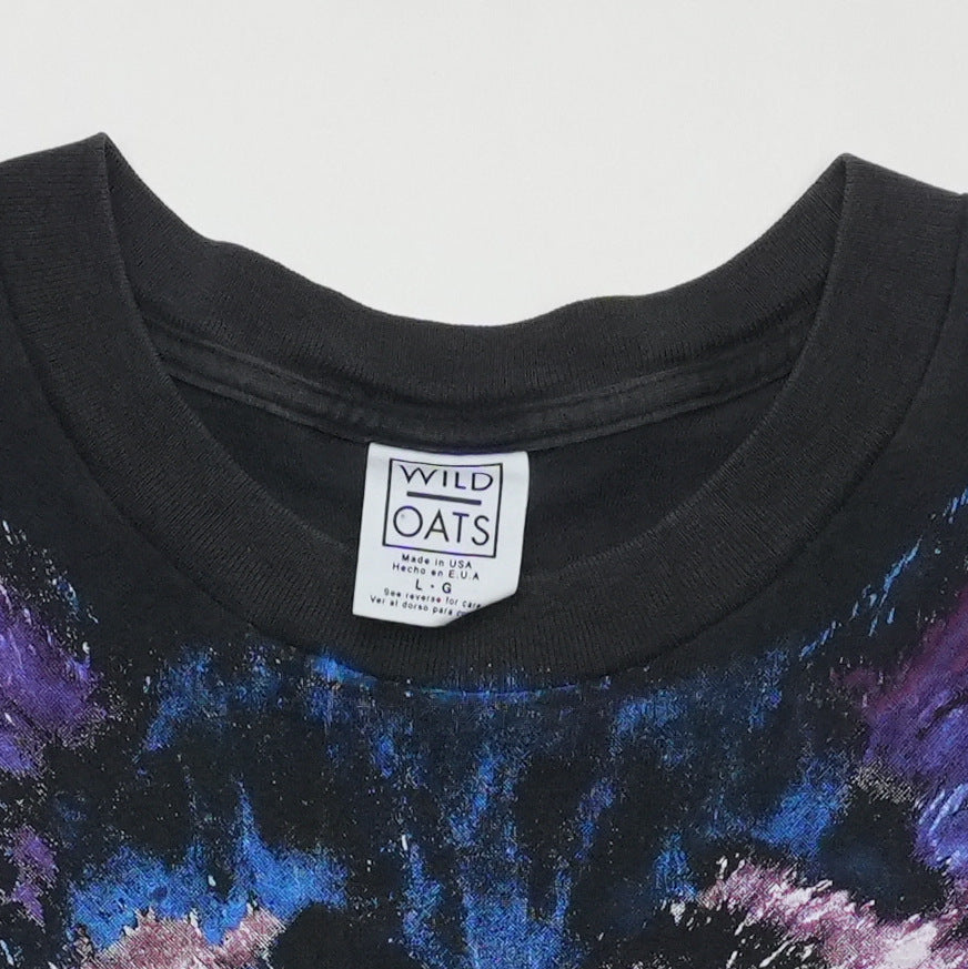 1990s Wolf Over Print Shirt Front Detail 1
