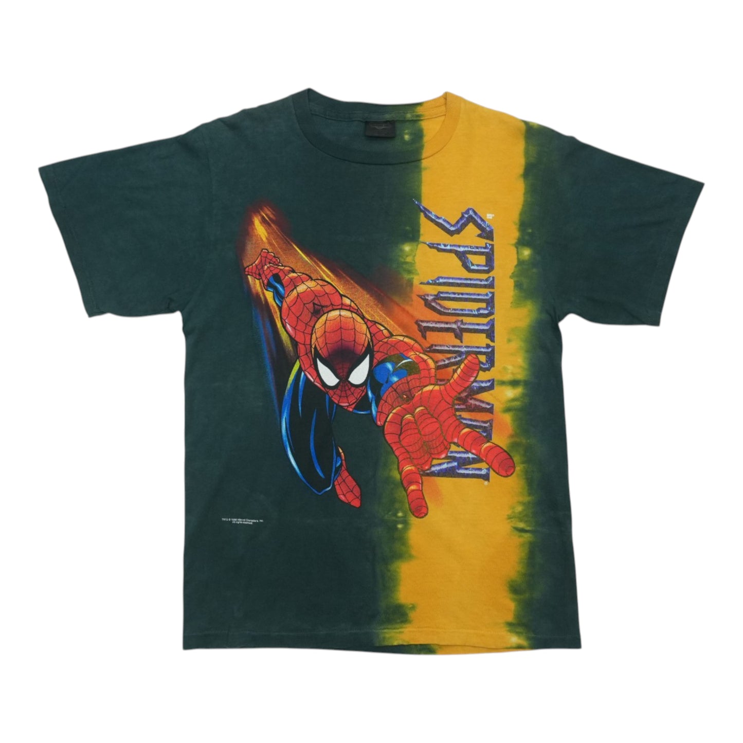 1998 Spider-Man Tie Dye Marvel Comics Shirt Front