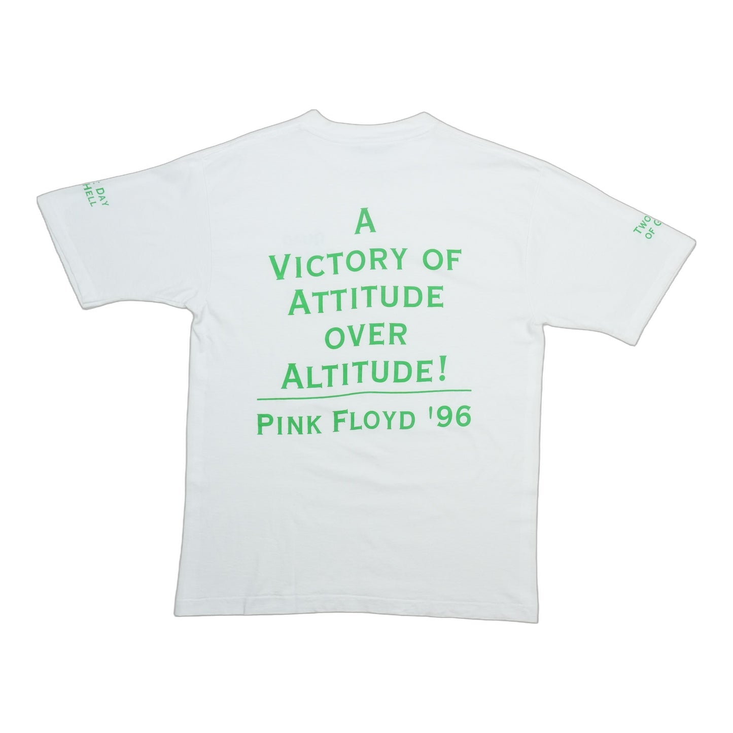 1996 Pink Floyd A Victory Of Attitude Over Altitude Shirt Back