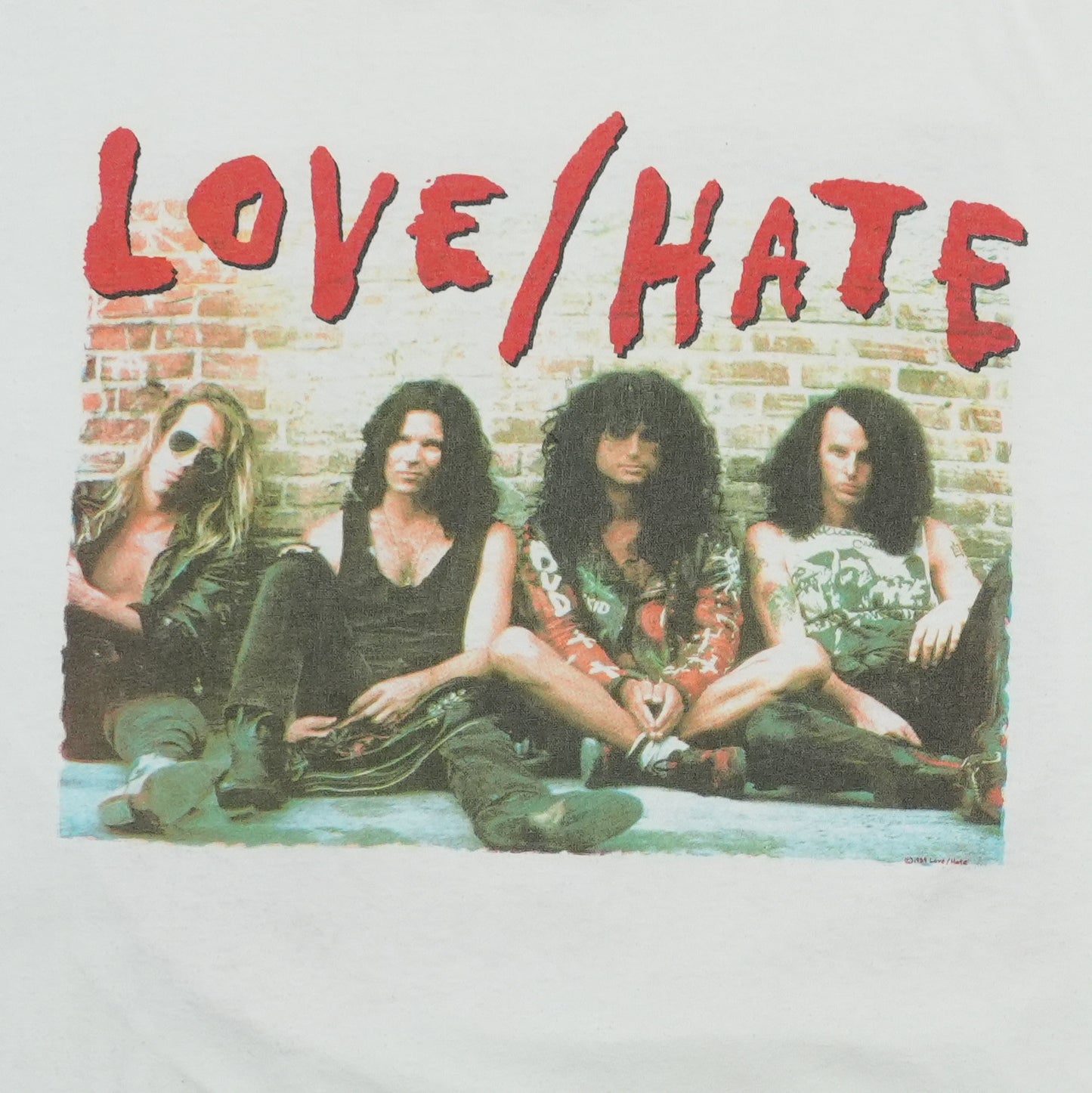 1989 Love/Hate Cutoff Shirt Front Graphic