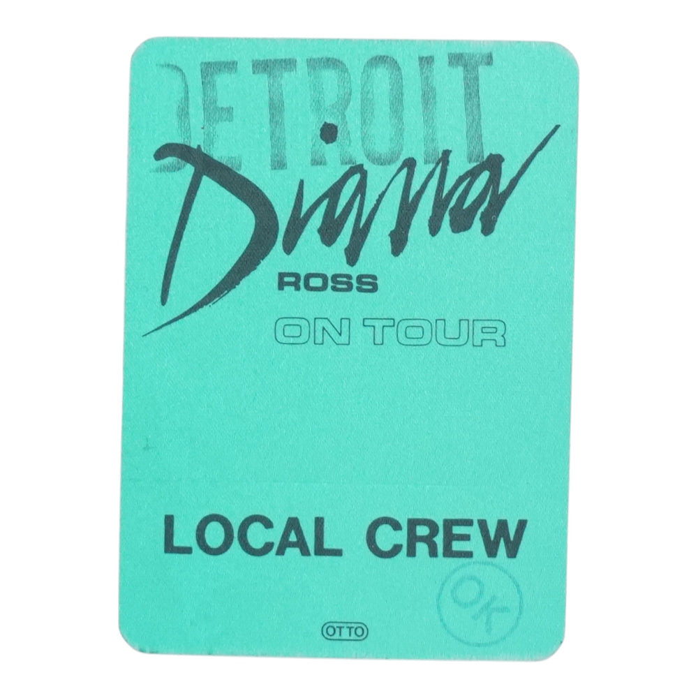 1980s Diana Ross Local Crew Backstage Pass - front