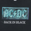 1996 AC/DC Back in Black Shirt Front Detail 1