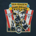 1981 Van Halen Worldwide Tour Shirt Front Graphic