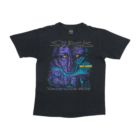 1998 Sturgis Black Hills Rally Wolf Shirt Front