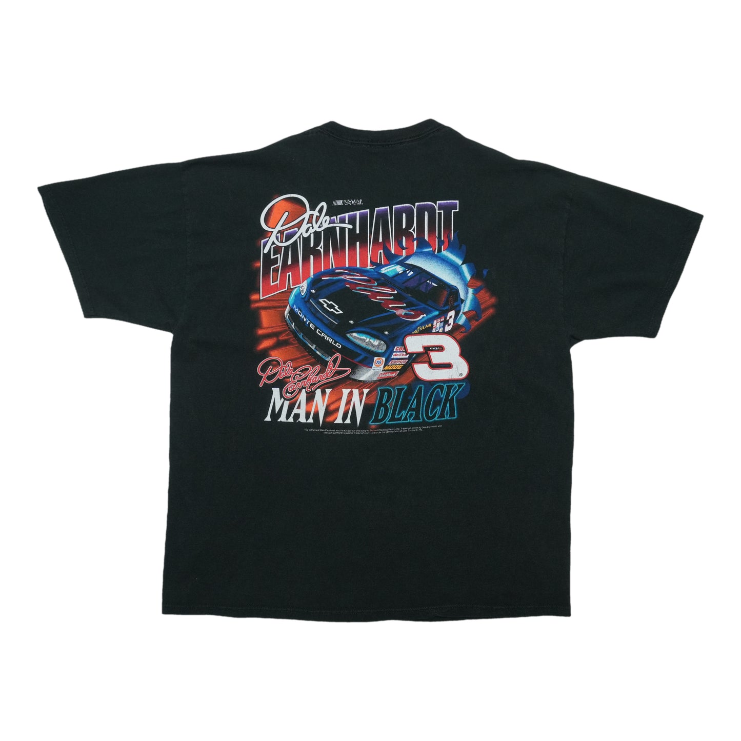 1990s Dale Earnhardt Man In Black RCR Shirt Back
