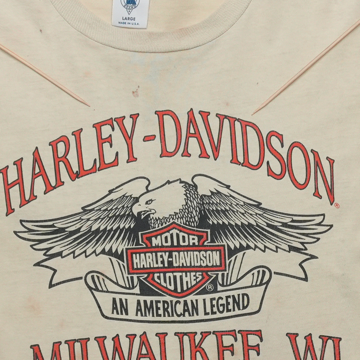 1989 Harley Davidson Owens Yakima Washington Shirt Detail