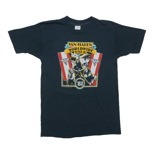 1981 Van Halen Worldwide Tour Shirt Front