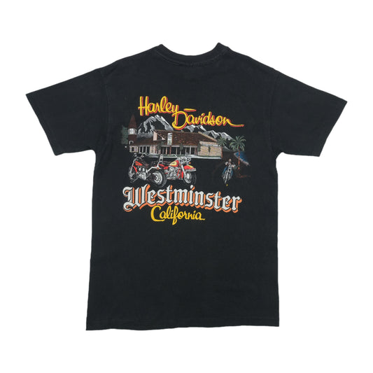 1993 Harley Davidson California Built To Handle Anything Shirt Back