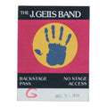 1978 J. Geils Band Backstage Pass - front