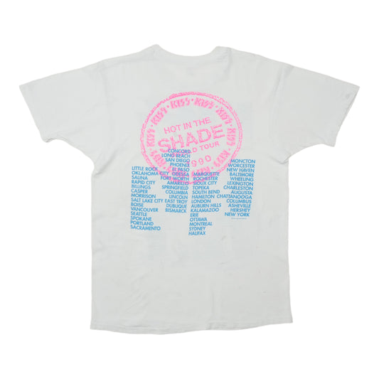 1990 KISS Hot In The Shade Tour Shirt Back