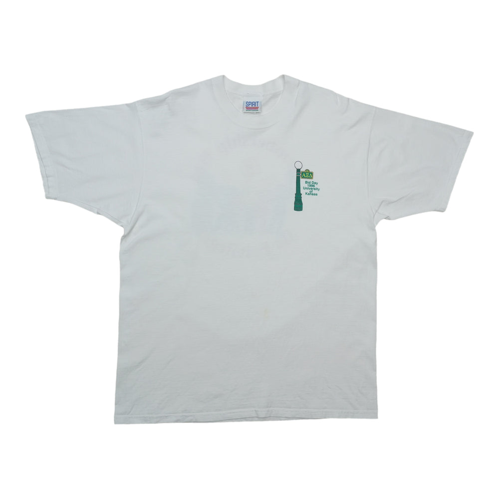 1996 Alpha Xi Delta Kansas Bid Day Shirt Front