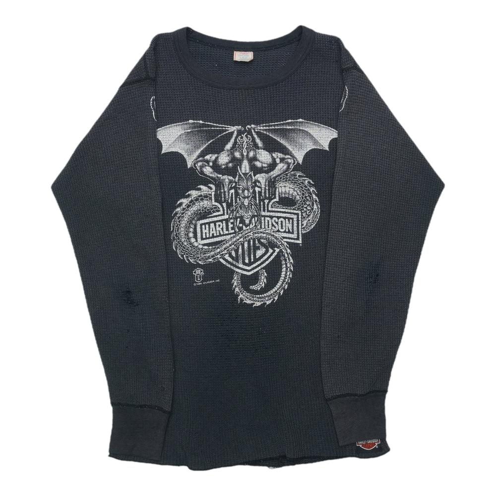 2000s Harley Davidson Twin Cities Savage Minnesota Thermal Shirt Front