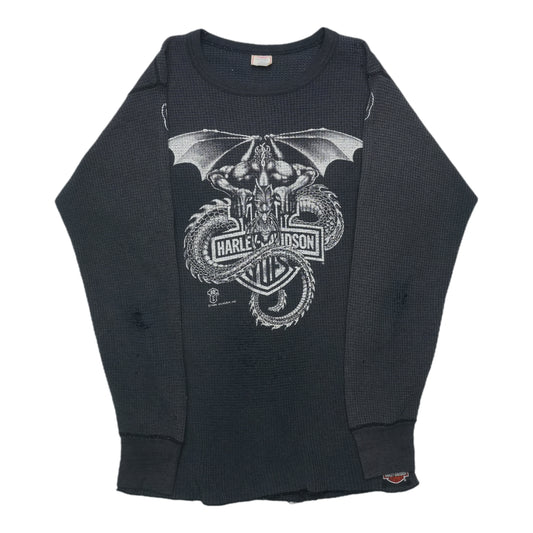 2000s Harley Davidson Twin Cities Savage Minnesota Thermal Shirt Front