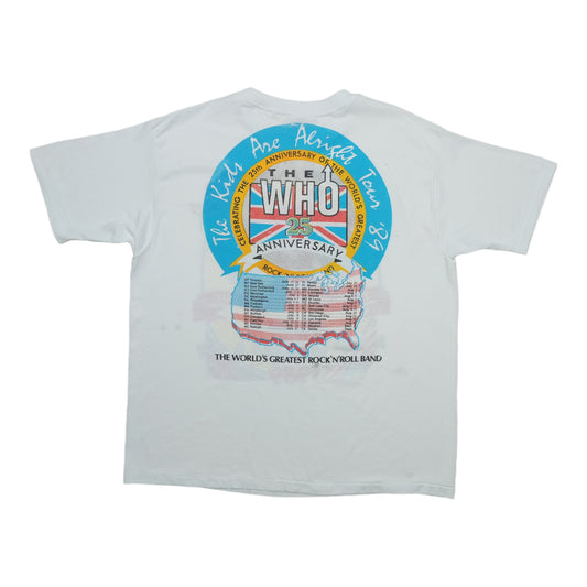 1989 The Who The Kids Are Alright Tour Shirt Back